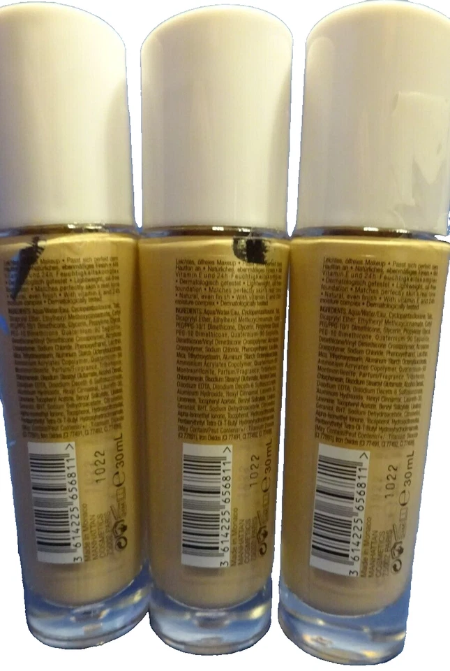 Manhattan 3in1 Easy Match Flüssige Foundation  31 SOFT IVORY 3 X 30 ml = 90 ml - Bild 2 von 4