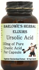 Ursolic -150mg of Pure Ursolic Acid Per Capsule - 60 Veggie Capsules