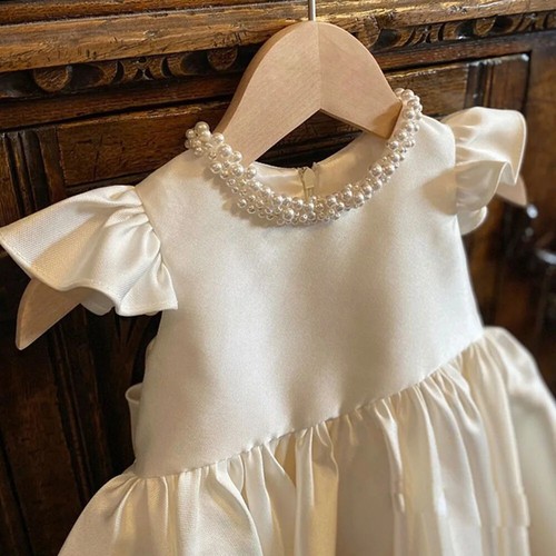 Baby Dresses Girl Kid Dress White Toddler Clothes Elegant Birthday Gown 1-8 Year - Picture 4 of 23