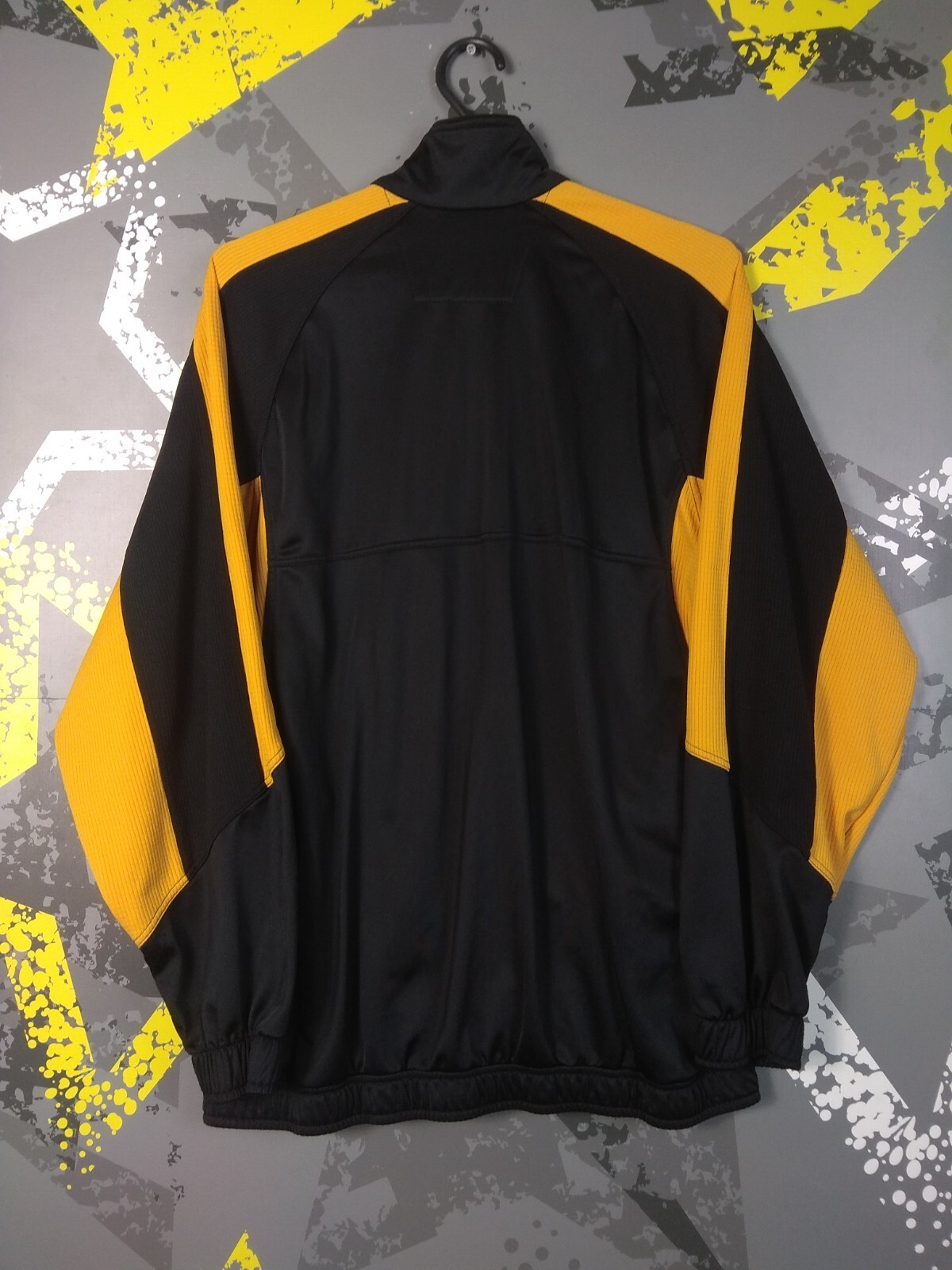Puma King Vintage Jacket With Zipped Black/Yellow Polyester Mens Size M ig93 image 2
