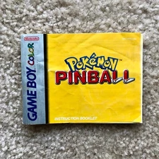 Pokemon Pinball Instruction Booklet (Manual, Game Boy Color, Nintendo, 1999)