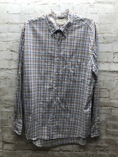 J Crew Mens Size L All Cotton Button Up Dress Shirt Top GUC