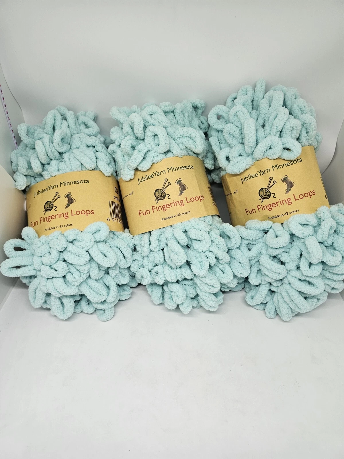 Jubilee Yarn Minnesota Fun Fingering Loops 02 Blue Lot Of 3 NEW cyfk-001-002 - product detail image 1