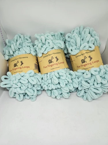 Jubilee Yarn Minnesota Fun Fingering Loops 02 Blue Lot Of 3 NEW cyfk-001-002  - product listing photo