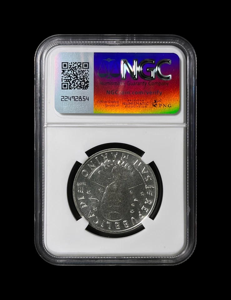 SAN MARINO. 1996, 1000 Lire, Silver - NGC MS67 - Top Pop 🥇 Philosophers, Popper - Image 4 of 4