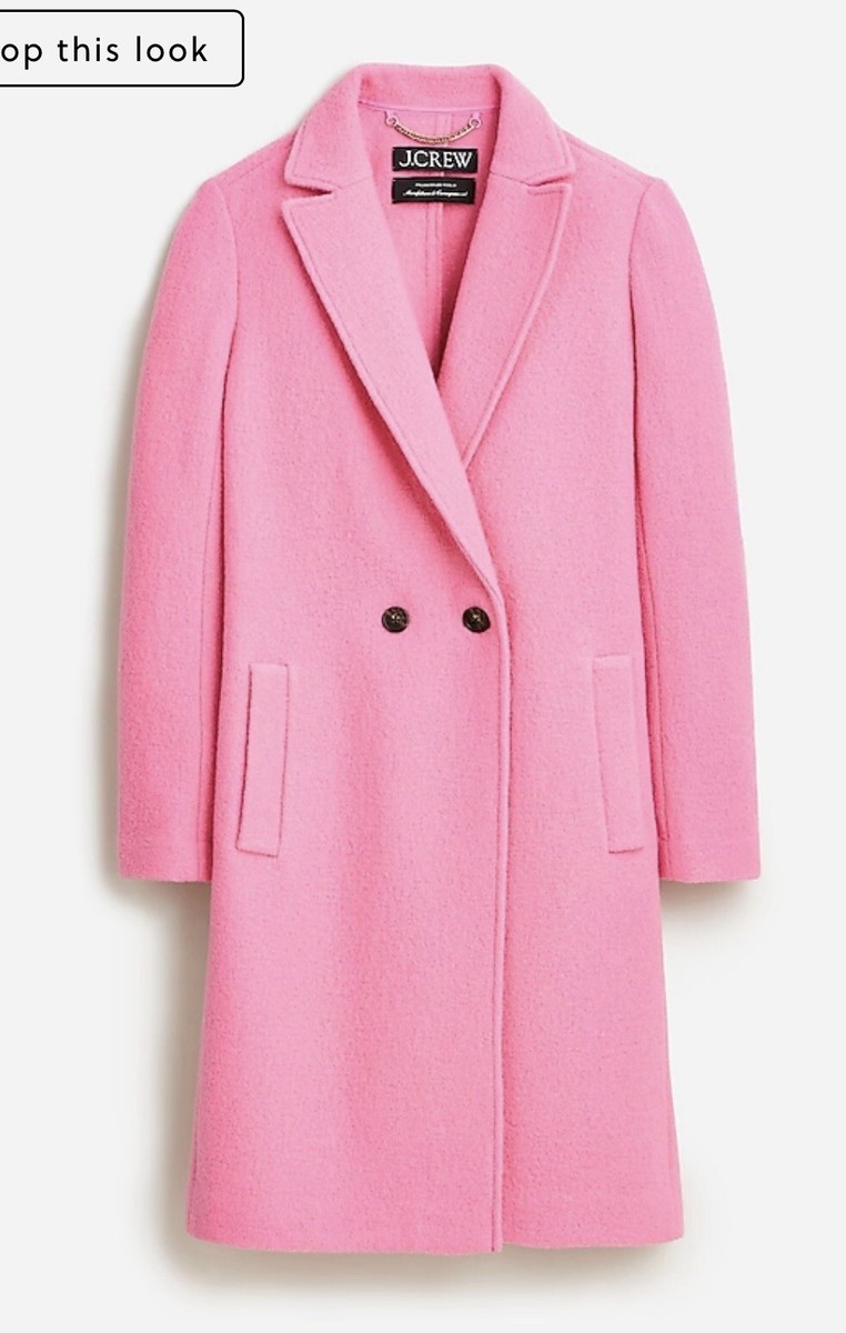NWT Daphne Topcoat 100% Italian Boiled Wool Rosy Pink