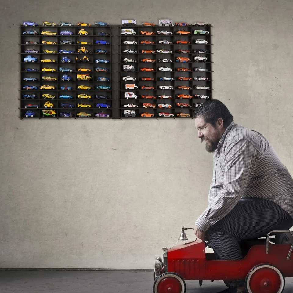 1:64Toy Car Wall Shelf, Hotwheels, Matchbox Compatible Display Case for 100 Cars - Image 2 of 4