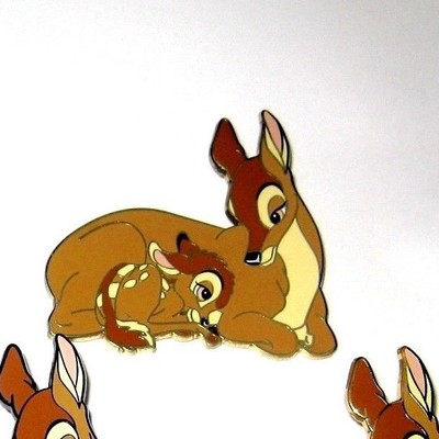 RARE LE 100 Disney Pin✿ Baby Bambi Mom Enchanted Family Photo 