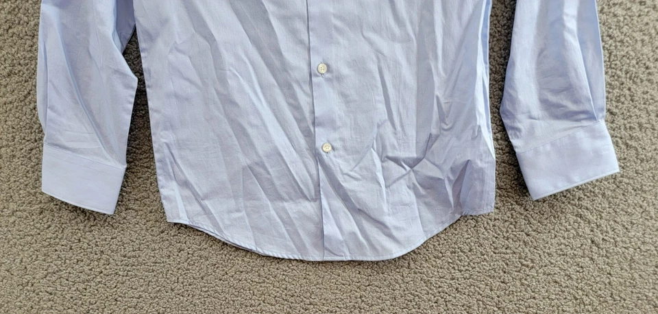 Camisa de vestir Michael Kors lisa con botones para niños grandes 10R azul claro manga larga Foto 4 de 4