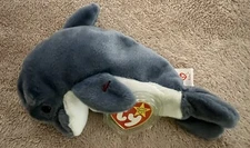1996 Ty Beanie Baby Echo The Dolphin Retired/Tag Error PVC Pellets GEM MINT