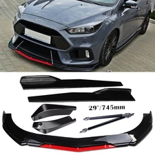 For Ford Focus Front Rear Bumper Lip Spoiler Splitter Body Kits Glossy B Q