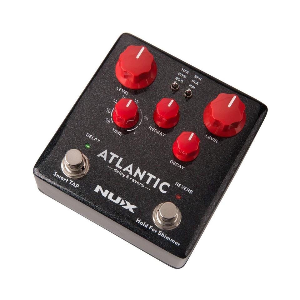 NUX Atlantic Multi Delay and Reverb Effect Pedal with Inside Routing