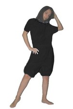 COMBI EFFETTO SAUNA -Nero/3- Tuta Dimagrante Sudorazione, Blusa e Pantaloncino