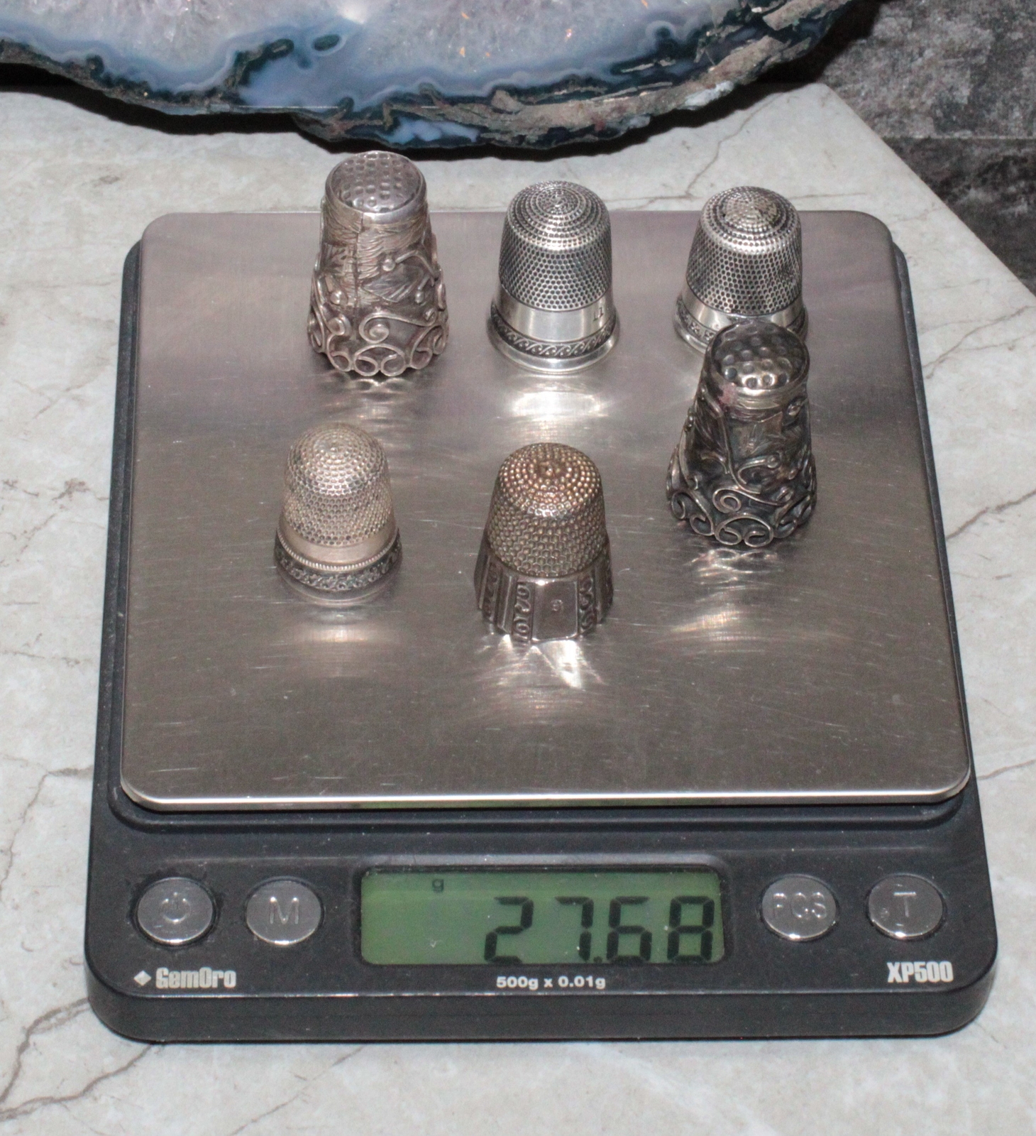 Bundle of 6 Sterling Silver Thimbles eBay