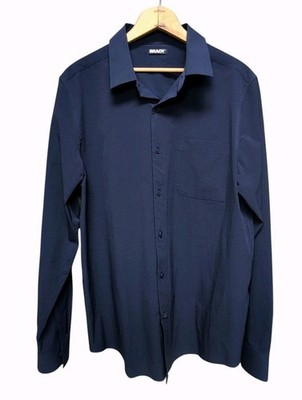 BRADY Shirt Men's Size LARGE Button Up Stretch Tom BRADY Performance