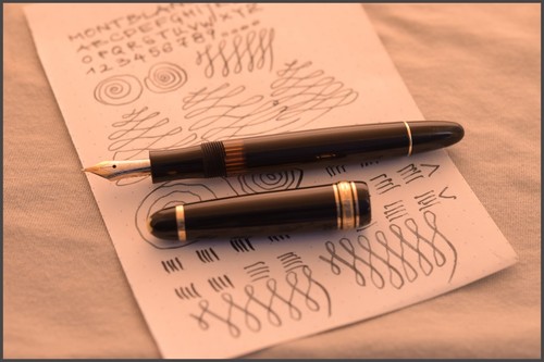 VTG MONTBLANC 142 /GERMANY 50'S / CELLULOID / EXCELLENT / EF 585 14C NIB - 第 2/19 張圖片
