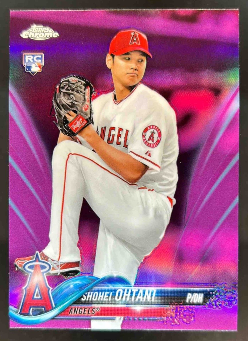 Shohei Ohtani 2018 Topps Chrome #150 Pink Refractor (Pitching