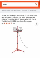 Work Light On Tripod