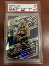 Stephen Curry 2023-24 Spectra Black & White Intl Prizm SSP #81 PSA 9 Mint POP 2