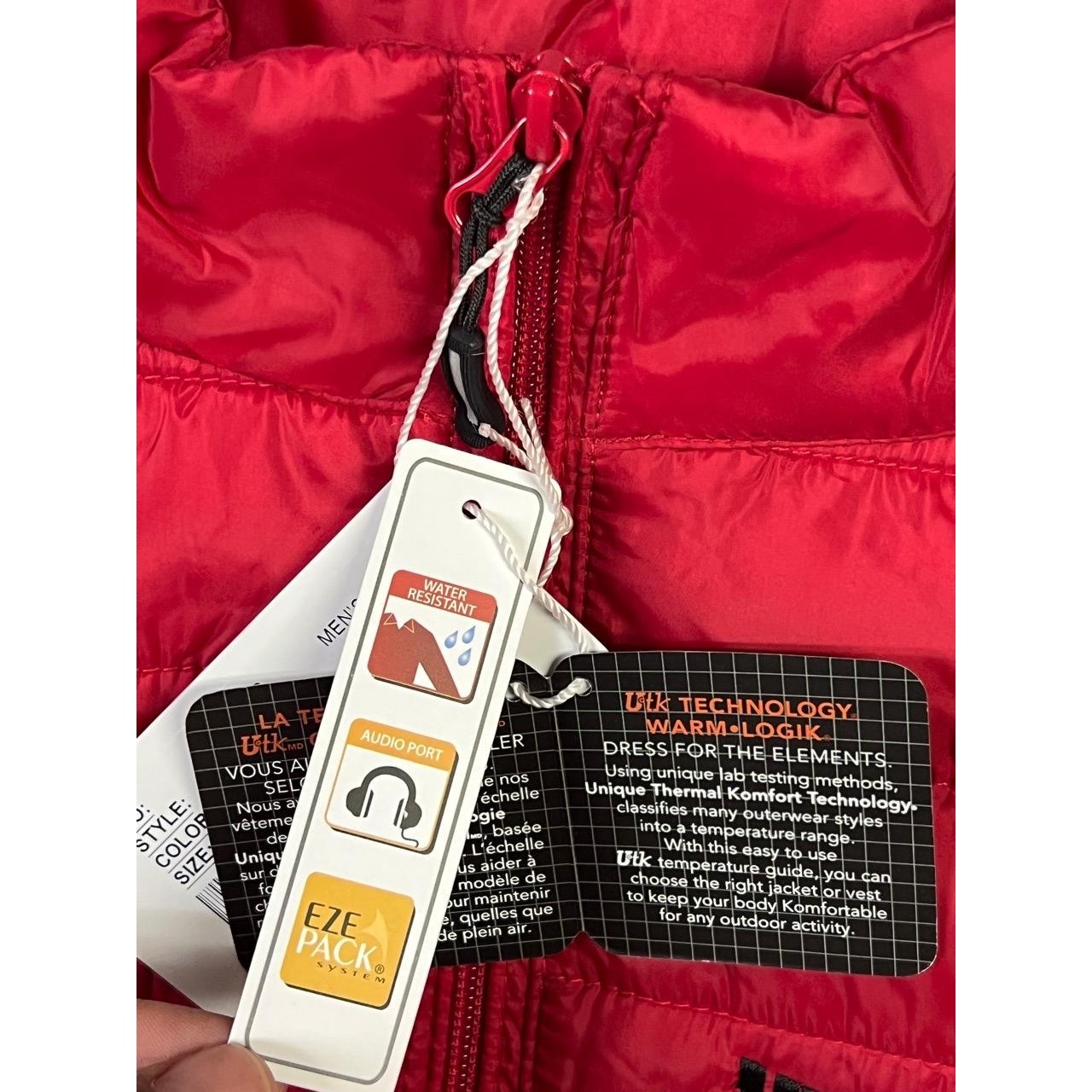 UTK Puffer Vest Size Small Red Full Zip Outdoor Sporty Lightweight Travel New