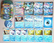 Pokemon Lotto Collezione Glaceon | 15 Carte + Gadget e Accessori | Idea Regalo