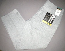 NEW! HAGGAR Premium LUX Light Gray Straight Leg Dress Pants Men's 38 X 30 NWT!