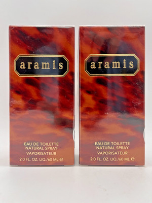 2x ARAMIS EAU DE TOILETTE NATURAL SPRAY FOR MEN 2 FL OZ EACH SEALED MR 1276