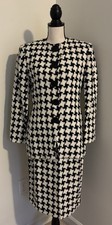Vintage Christian Dior Houndstooth Skirt Suit Size 6/8
