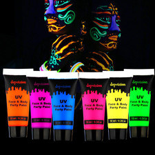 Depvision Glow in the Dark UV Face and Body Paint 6 10Ml Neon Blacklight 0.34...