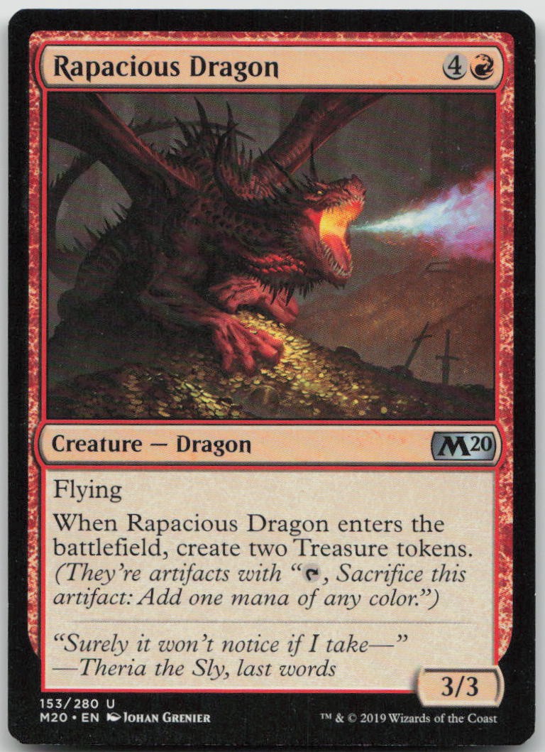 Rapacious Dragon #153 Uncommon Core Set 2020 Magic: The Gathering Warped