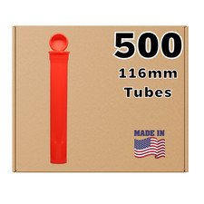500 Strawberry 116mm Pop Top Tubes - Airtight Smell Proof Containers