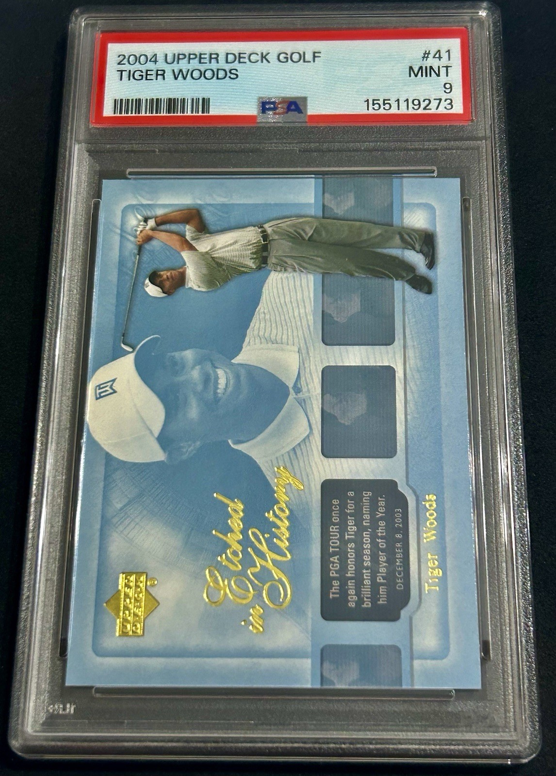 2004 Upper Deck Golf Tiger Woods #41! PSA 9 Mint! GOAT! 🐐 view 1