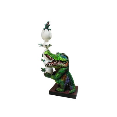 Carlos & Albert Crocodile and Eggs Balancing Act Sculpture Hand-Painted Figurine