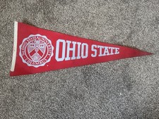Vintage Ohio State University Felt Pennant Flag OSU Buckeyes Columbus Ohio