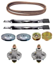 John Deere S130 100 Series 42" Lawn Mower Deck Rebuild Kit Spindles Blades Belt