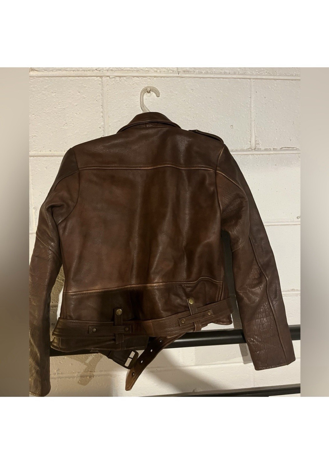 Straight to Hell Commando Brown Leather Jacket Si… - image 2