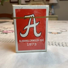 1973 Alabama Crimson Tide Playing Cards Poker Size New Sealed  Redi-slip