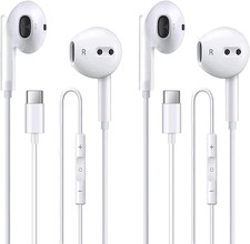 2 Pack of USB C Headphones for Iphone 17/17Pro/17Pro Max/16/16 Pro/16 Plus/16 Pr