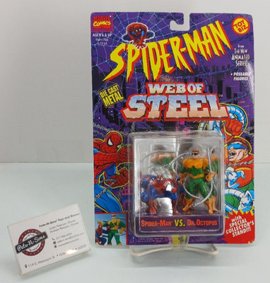 1994 ToyBiz: Spider Man - Web of Steel Spiderman vs. Dr. Octopus Action Figures