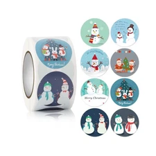 Merry Christmas Sticker Santa Claus Gift Label Envelope Roll Decorative Decals Q