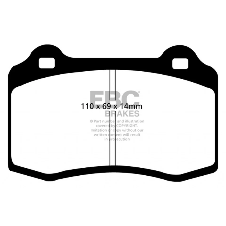 EBC For Qvale Mangusta 2001 2002 Rear Brake Pads Yellowstuff - Image 2 of 4