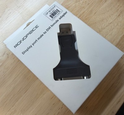 DVI-D 104827 Monoprice DisplayPort Male to Female Adapter Single Link