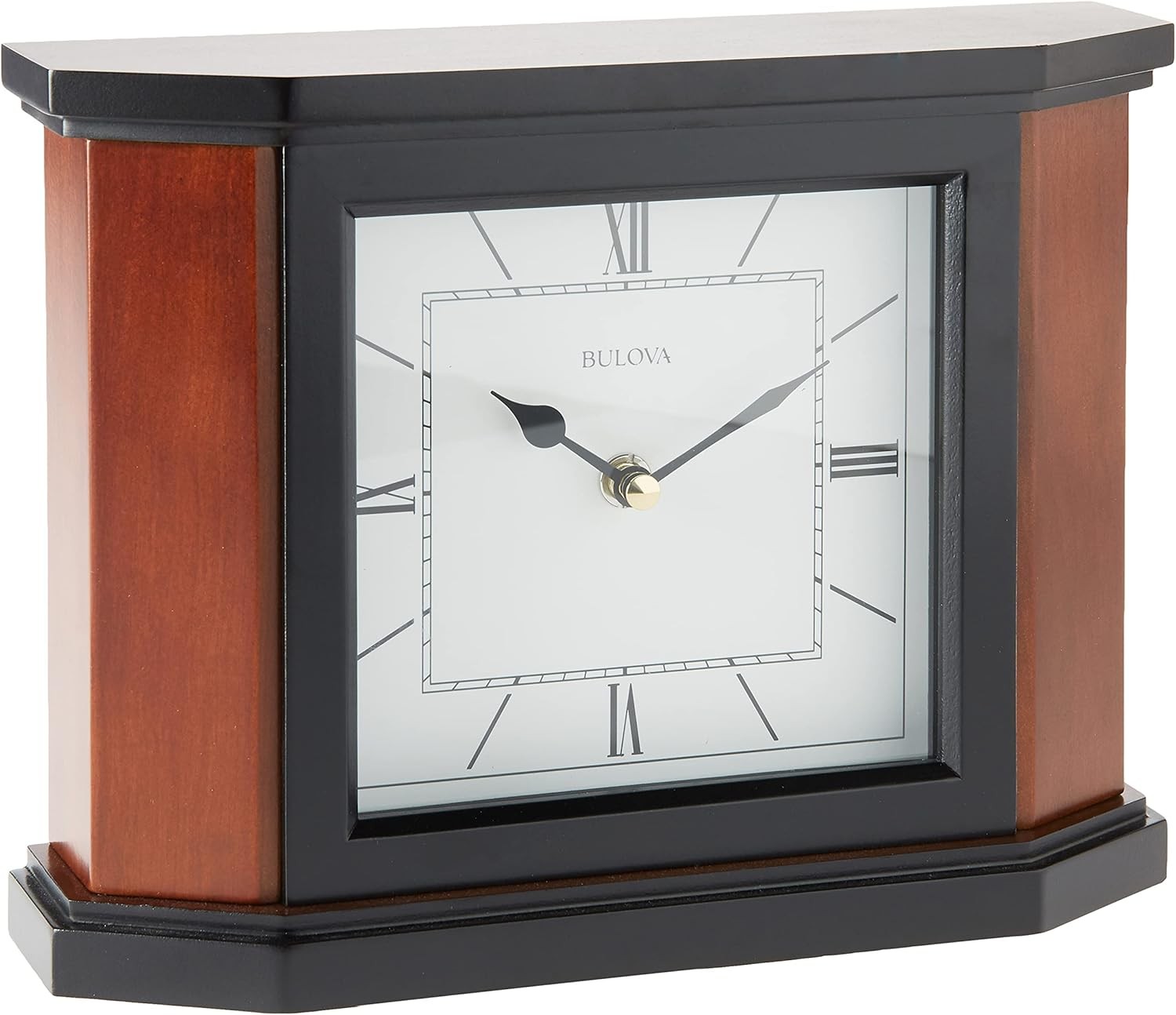Bulova B1881 Holyoke Clock Cherry Brown