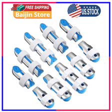 10 Pieces Finger Splints Metal Padded Support Finger Stabilizer with Soft Foa...