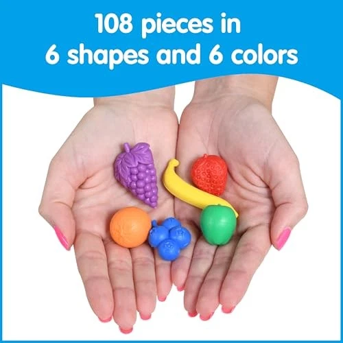  Fruit Counters | Set of 108 | Math Manipulatives for Preschoolers | Medium - Image 4 of 4