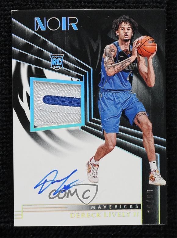 2023-24 Panini Noir Color 96/99 Dereck Lively II #356 RPA Rookie Patch Auto RC