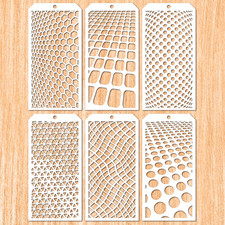 6 Pieces DIY Geometric Decorative Stencils Painting Templates Art Drawing Stenci