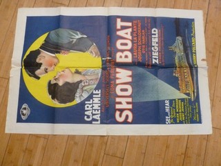 Original Universal Pictures "Show Boat" 1929 Movie Poster