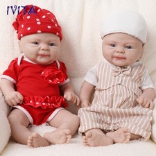 14inch Niedlicher Blaue Augen Junge or Mädchen Vollsilikon Reborn Babypuppe