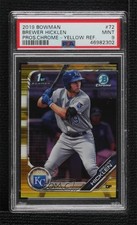 2019 Bowman Chrome Prospects Yellow Refractor /75 Brewer Hicklen PSA 9 MINT wy8